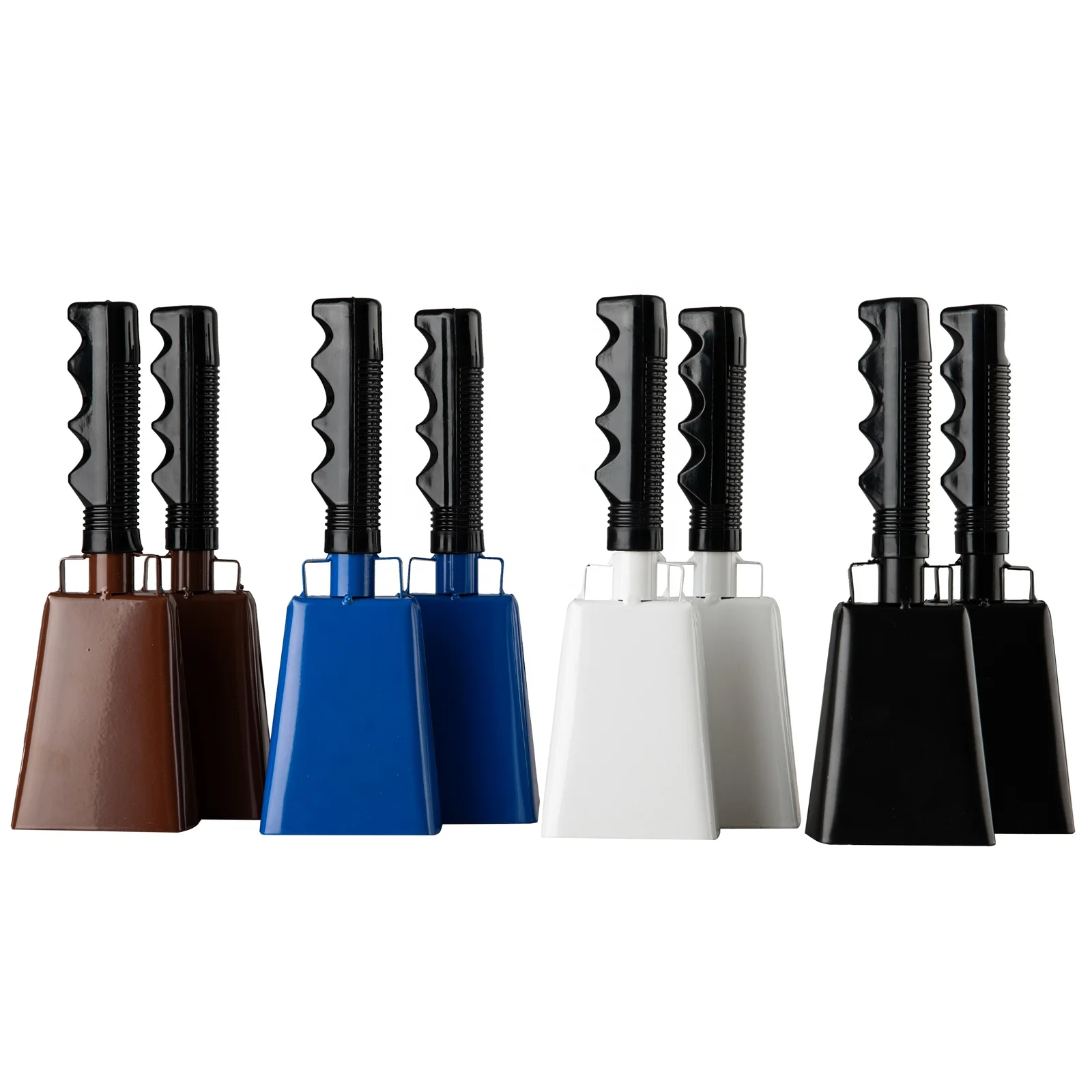Оптовая продажа Cowbell с ручкой, набор из 2 металлических cowbells
