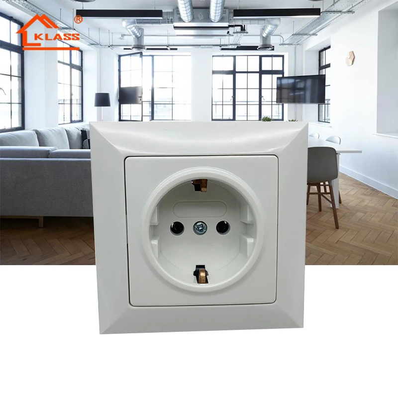 CE ROSH Certificated EU Standard Electrical wall Power German socket Schuko socket