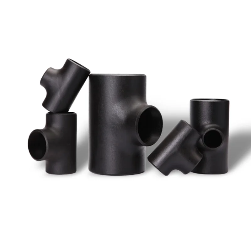 Painted butt welded carbon steel straight tee fitting Q235 water oil steel pipe fitting ASTM A234/ANSI B16.9