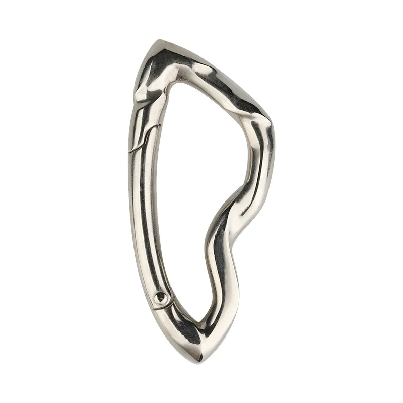 Circle Snap Clip Hook customized Spring Gate Clasp Buckle Round Spring Carabiner for Keychain Handbag