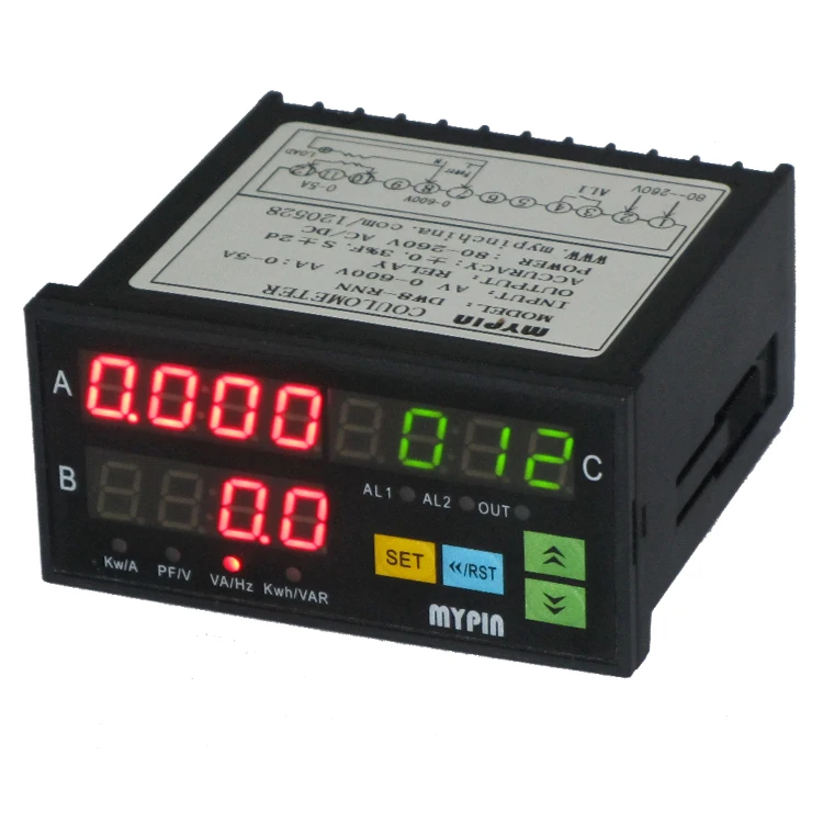 MYPIN (DW8/9-3RR2-00) 4 светодиодных знака после запятой 3-фазный мульти-измеритель