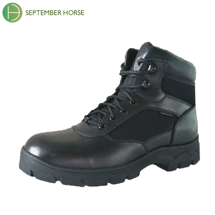 Customer Logo Wholesale YKK Zip Full grain leather Composite toe YKK Tactical Security shoes
