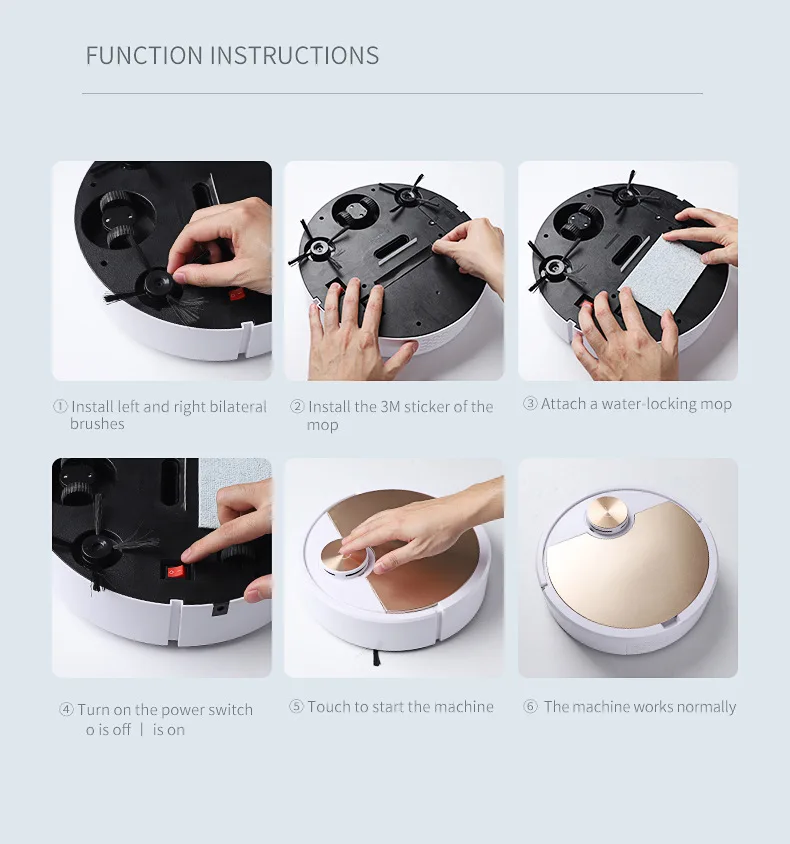 Wholesaler Smart Vacuum Cleaner Sweeper Intelligent Touch Robot Vacuum Cleaner Smart Sweeper Controlled By APP