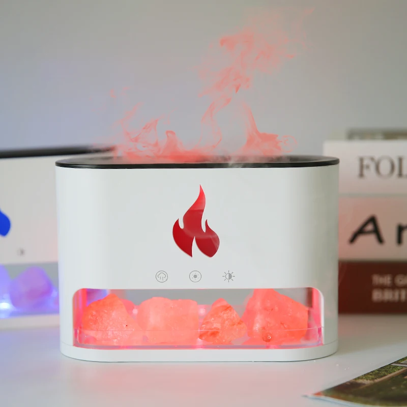 Newest Portable Mini Ultrasonic Air Humidifier Diffuser 250ml Salt Stone Essential Oil Aroma Diffuser With Colorful Light