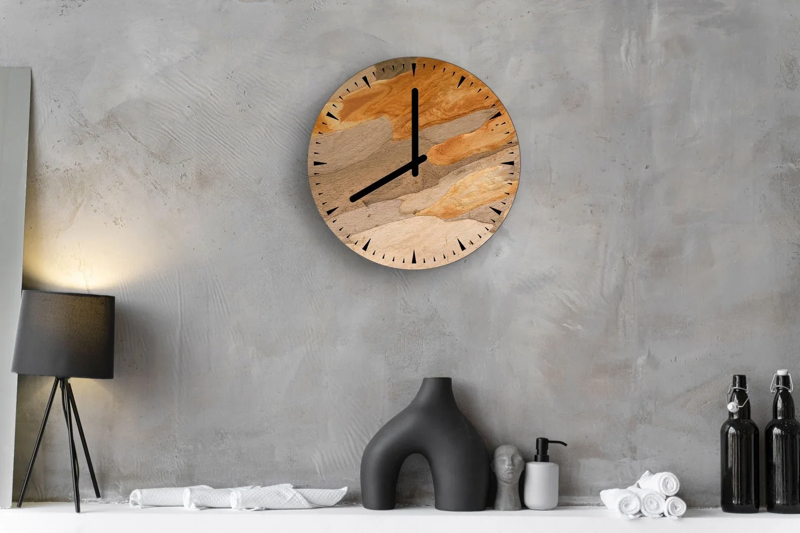 Factory Custom Online Shopping Individual Packaging  Wall Clock Custom Any Design Decoration Wooden Printing Wall Clock
