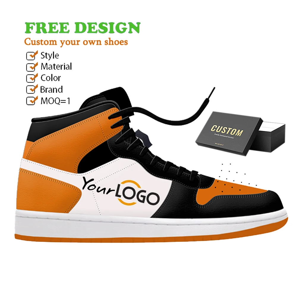 OEM Factory Original Chinese Branded Shoes Custom Logo Genuine Leather Retro OG High Top Basket Sneakers Mens Basketball Shoes