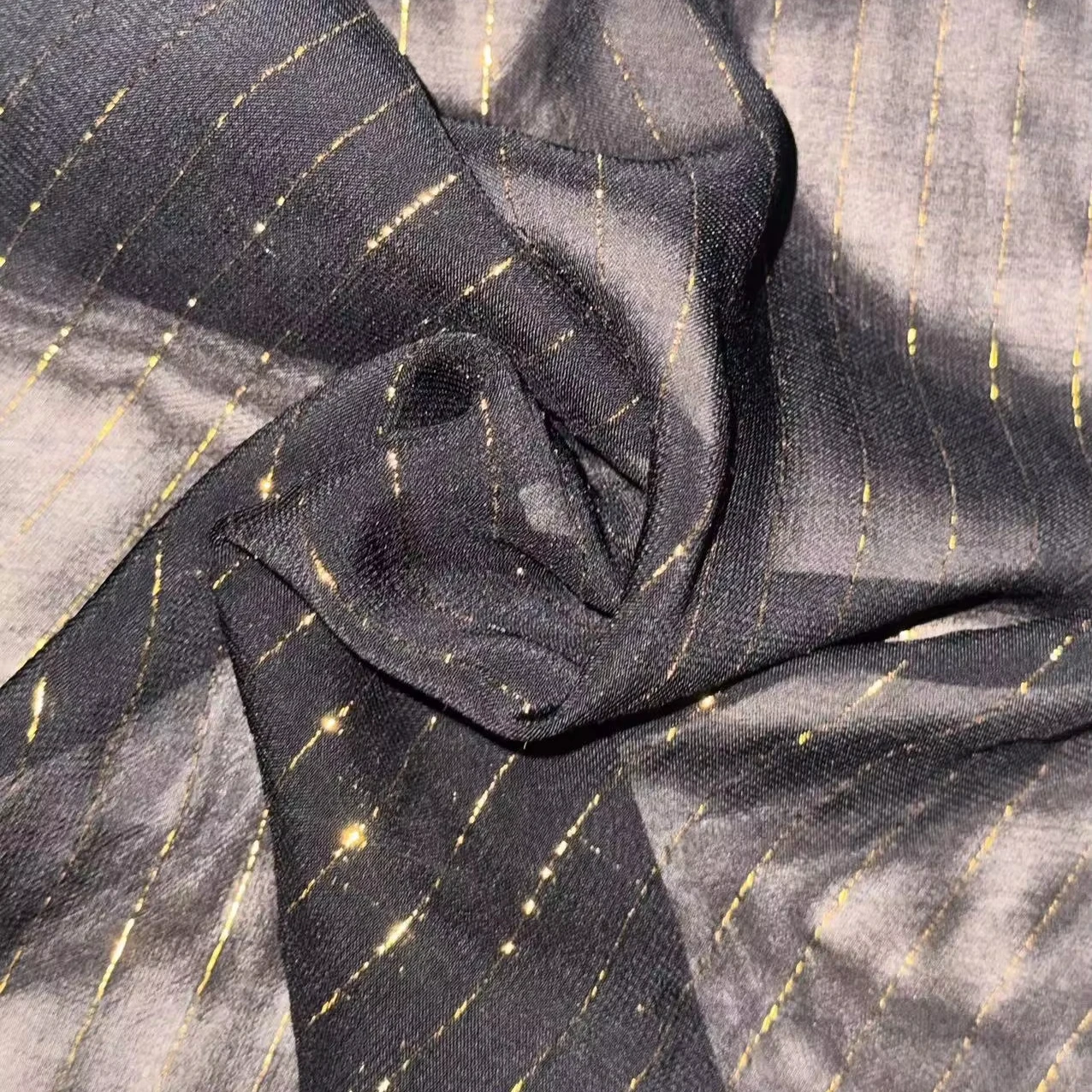 fashion viscose rayon gold stamping bar fabric custom shirting fabric designer fabric for clothing dresses