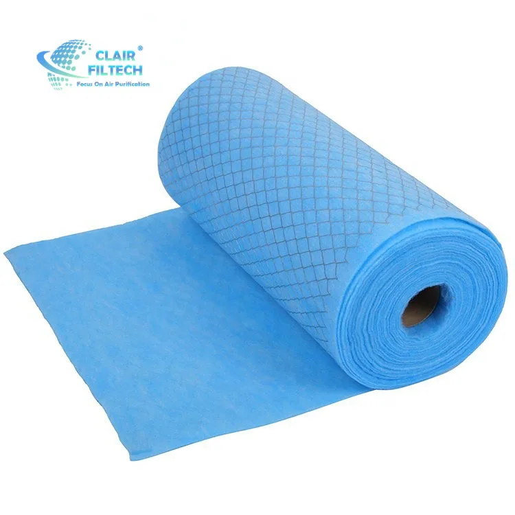 Cotton Fiberglass Laminated With Dust Filter Mat FilterPaint Booth