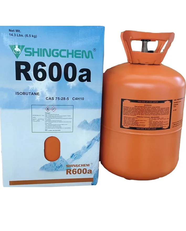 Manufacturer Refrigerant gas r600a high quality  Refrigerant steel cylinder R600a Refrigerant  gas tube cheap price