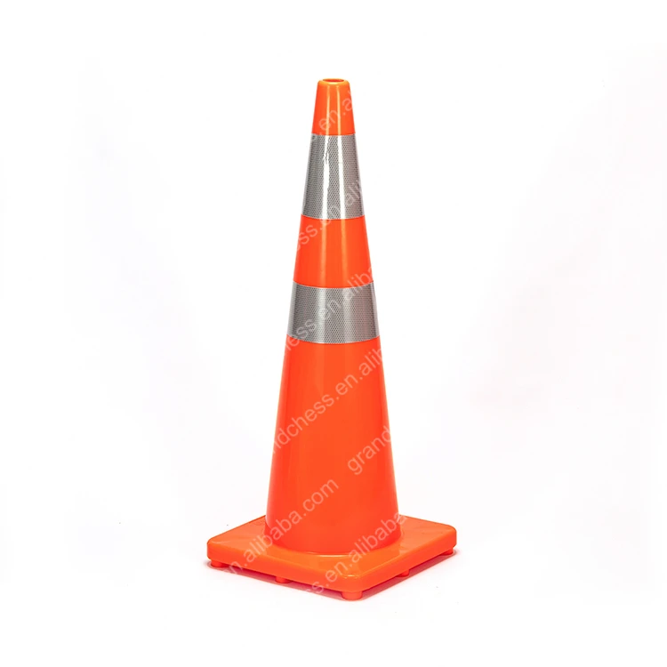 
36 inch 900mm High Fluorescent Orange One Piece Design PVC Road Traffic Cone 
