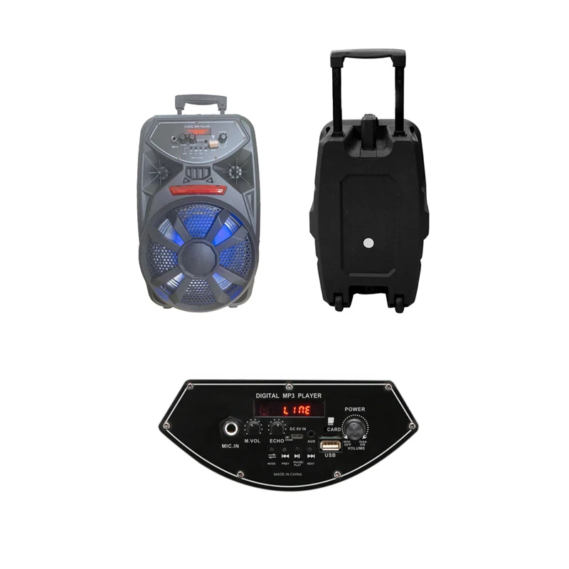 8 inch Subwoofer Outdoor Rechargeable portable Speaker