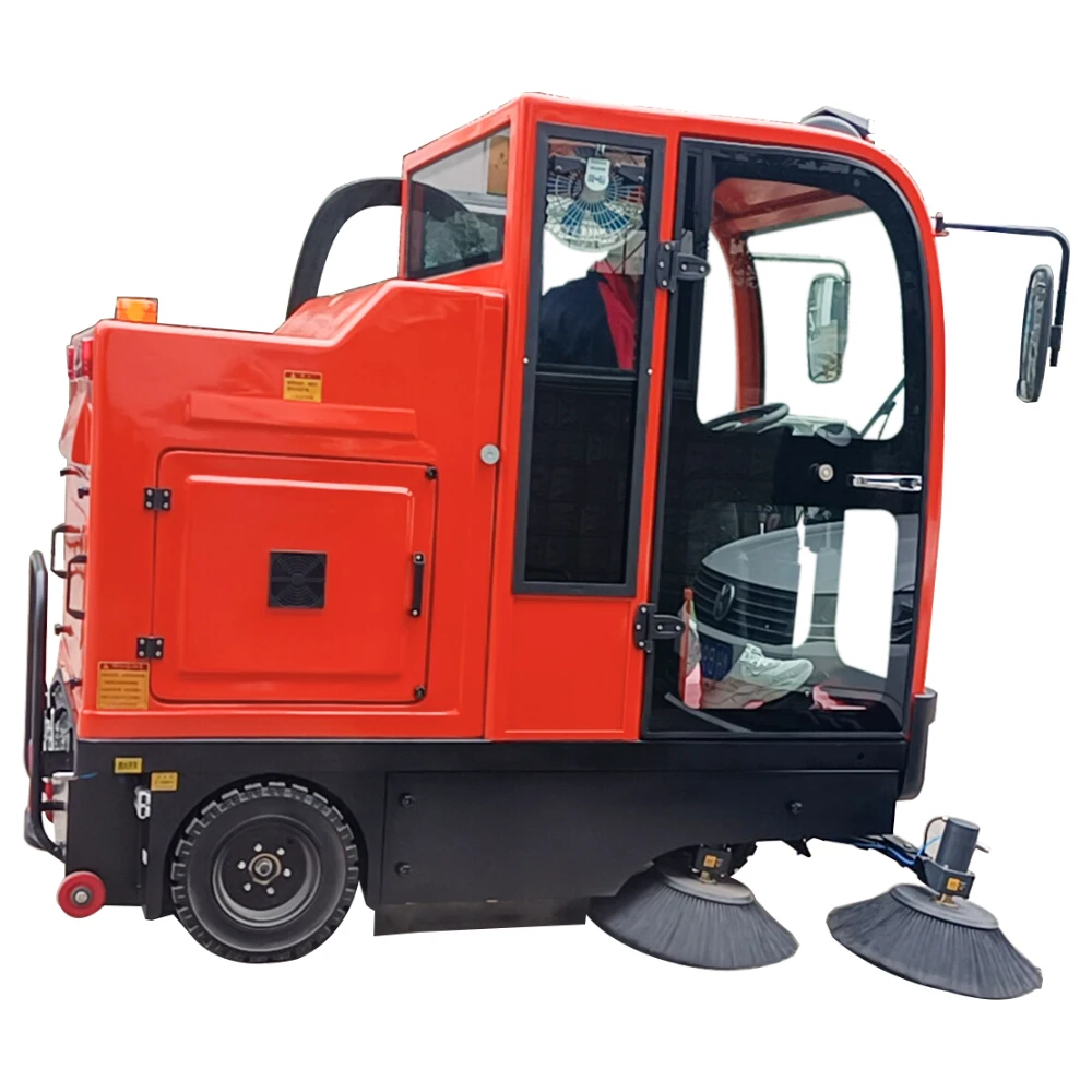 S10 commercial Industrial electric road sweeper Type Sweeper Machine  FIVE Brushes Electric All Closed Cab Vacuum Floor Sweeper