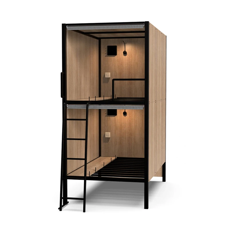 Lodge hotel bunk bed sleeping box pods bedroom furniture sets capsule bunk bed for hotel and hostel