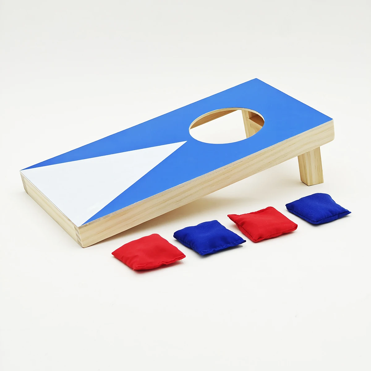 Mini children indoor solid wooden tabletop Bean Bag Toss Games Cornhole Game Set wooden tabletop toy set
