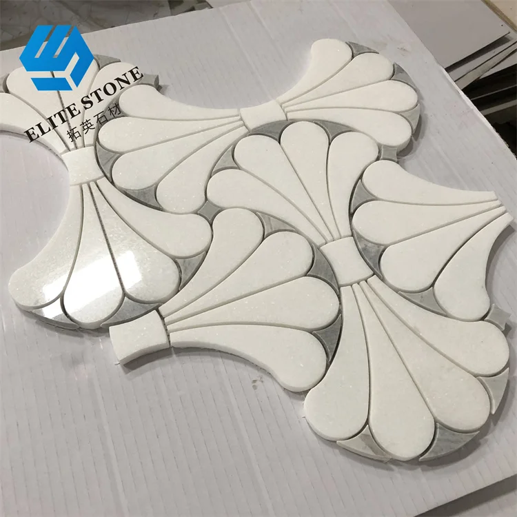 China Mixed Color Waterjet Marble Mosaic with Many Kinds of Pattern Wall Mosaic Tiles