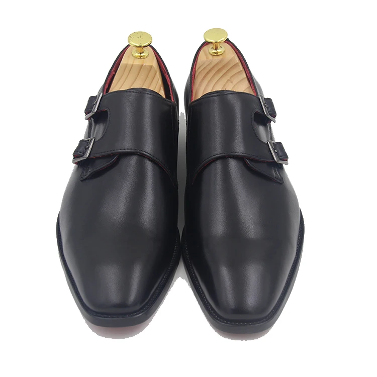 Popular Classic Italian design Leather men shoes Office Business Wedding dress shoes Lace up Buckle strap Oxford shoes for Men