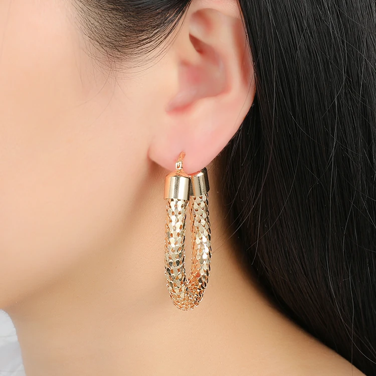 
Copper Alloy 14k Gold Color China Wholesale Cheap Price Tear Drop Earrings 