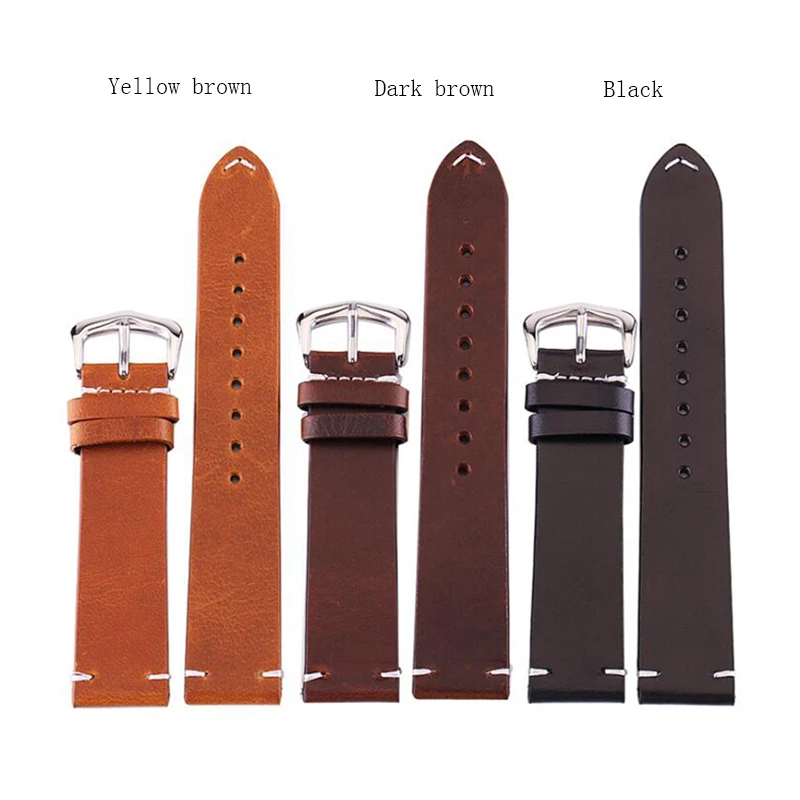 
Zulu high quality Genuine Leather Replaceable smart watch band 22mm leather strap 