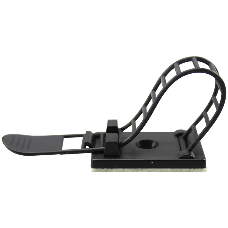 100PCS 3M Self adhesive adjustable buckle type cable fixing seat cable clips wire harness clamp 100PCS Wholesale