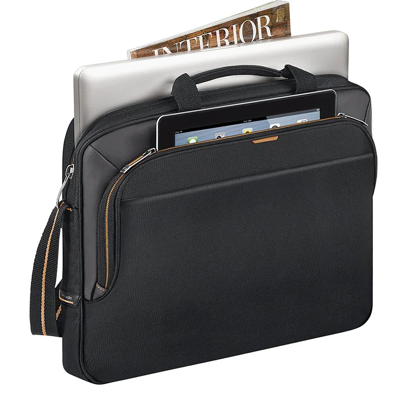 Manufacturer Custom Logo Business Commuter Travel Waterproof Nylon Detachable Shoulder Trolley Laptop Bag for Men Briefcase