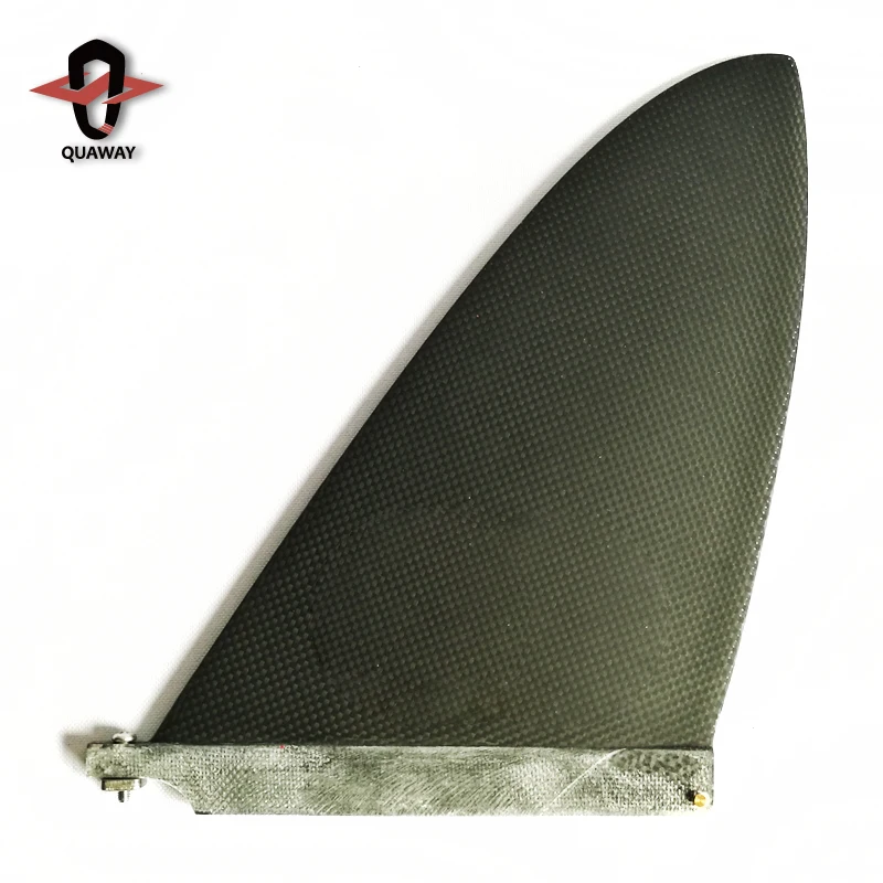 Custom Blue Fiberglass Resin Carbon Single Fins Surfboard SUP Longboard Fin Centre Fin