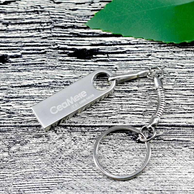 Ceamere Wholesale Original USB2.0 High Speed Metal USB Flash Drives 16GB 8GB 4GB 32GB 64GB 128GB Pendrive Metal USB Flash Drives