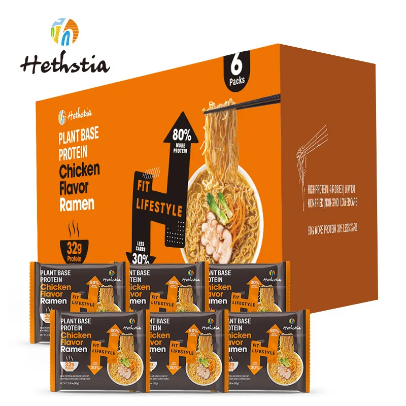 Chicken Flavor Ramen Noodle Vegetarian Halal Diabetes Friendly Noodles Instant High Protein Ramen