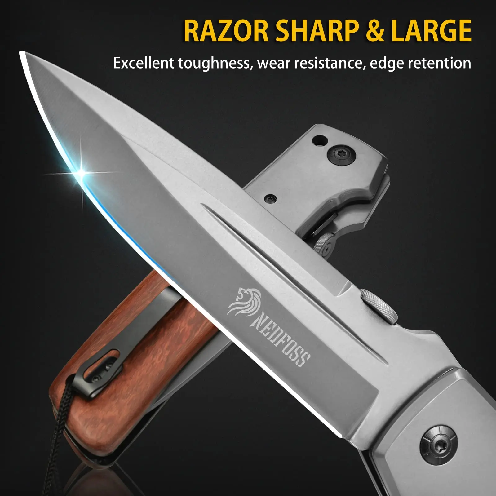 Folding Kershaw Wooden Knives Couteau Pocket Knifes Wooden Handle Pocket Knife