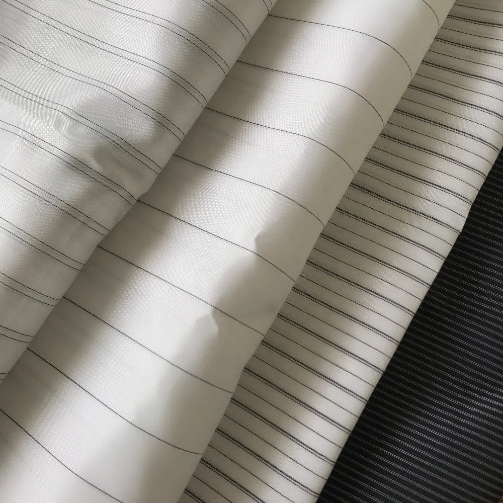 Polyester Taffeta Sleeve Lining fabric Yarn-dyed Strips Fabric