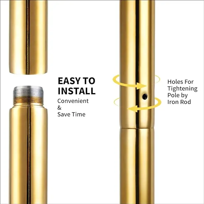 Gold Sports Entertainment Pole for Dancing