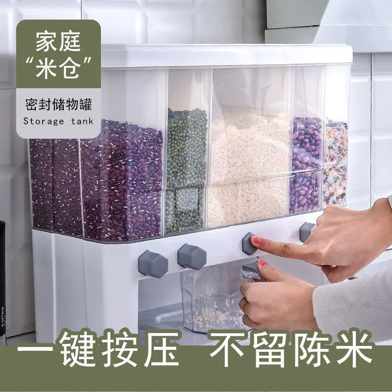Food Storage Box 2022 top Plastic cereal Dispenser Storage Box Kitchen Food Grain Rice Container