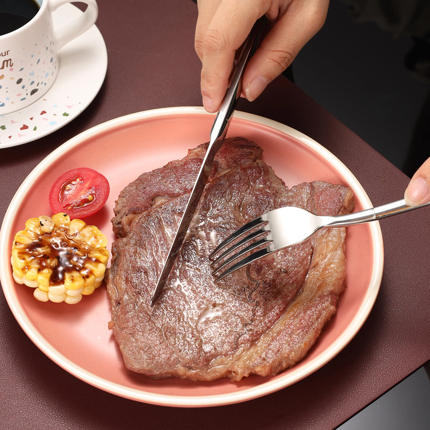 Good Quality 1810 Stainless Steel Thick Heavy Duty Flatware Sets Spoon And Fork Silver Silverware Hotel Restaurant Cutlery Set