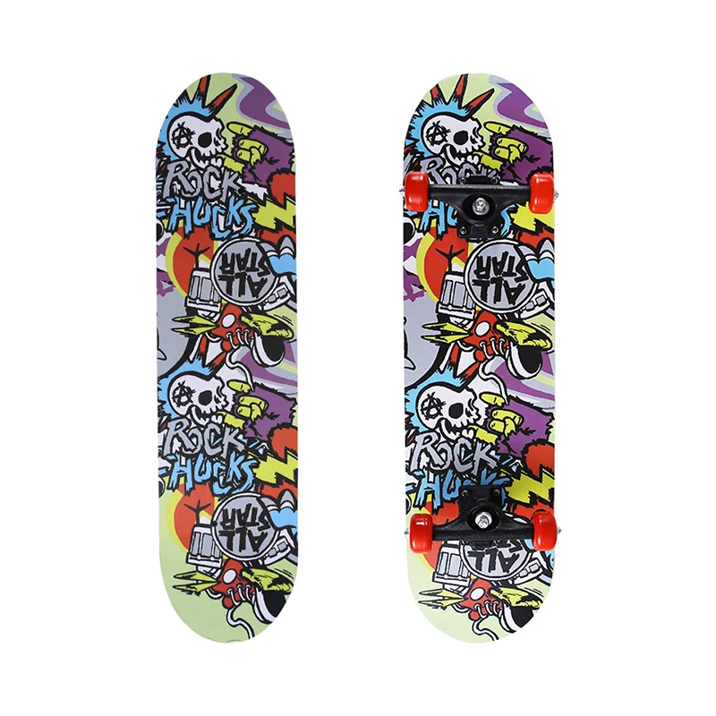Hot selling four wheel skateboard maple veneer skateboards beginner professional skateboard