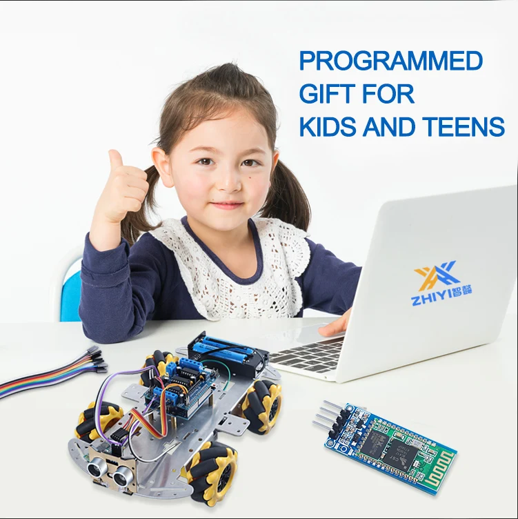 2023 New DIY Smart Robot Starter Kit Remote Control Aluminum Robot Chassis for Students for Education & Maker Boards