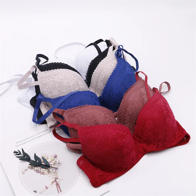 
Good Quality nylon very sexy push up bra thin sponge mature plus size bra 