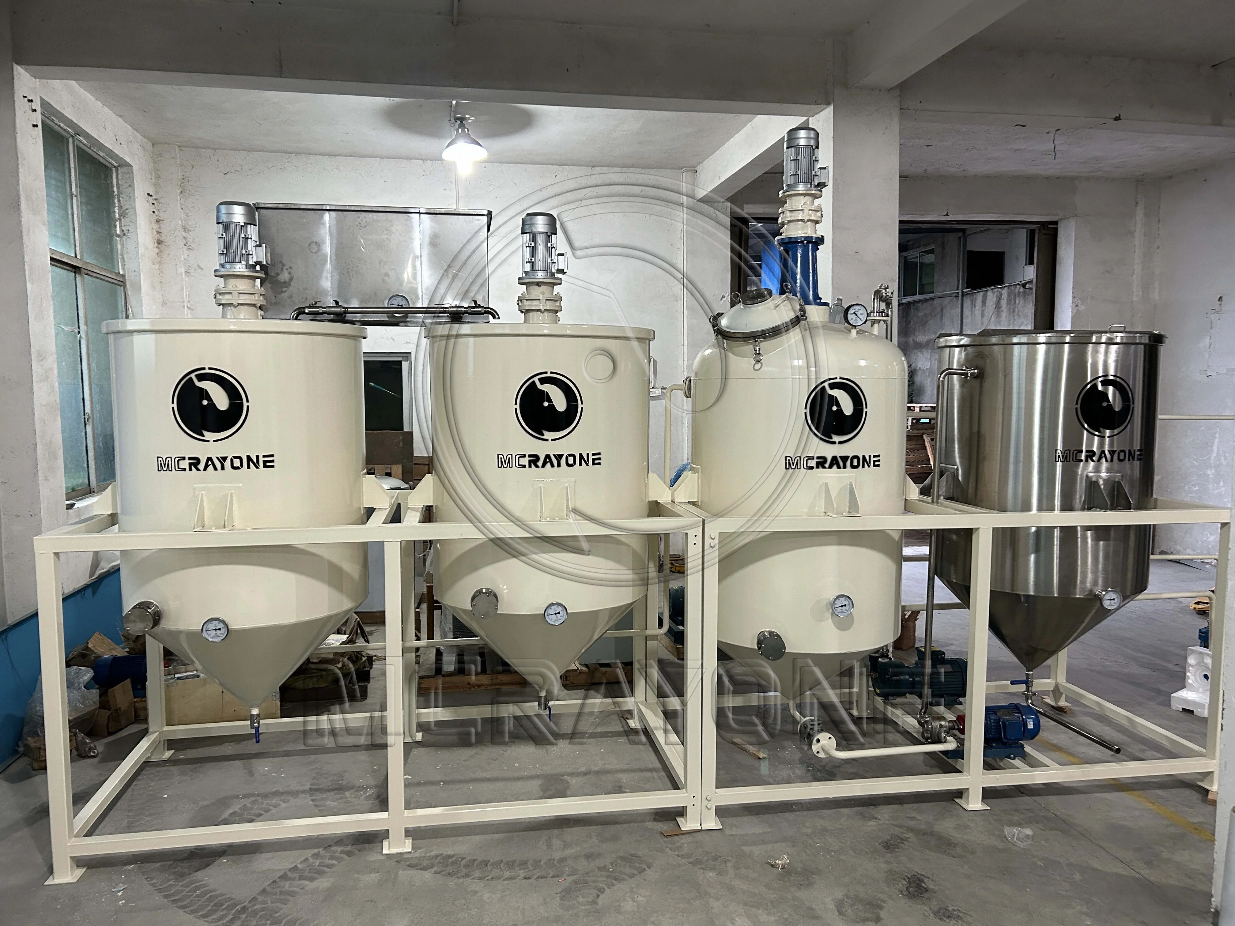 Edible oi palm copra crude oil refining deodorization machine oil refinery plant