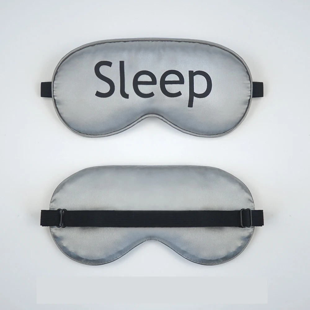 Factory Wholesale Smooth Customized Digital Print Satin Travel Sleep Cover with Elastic Strap