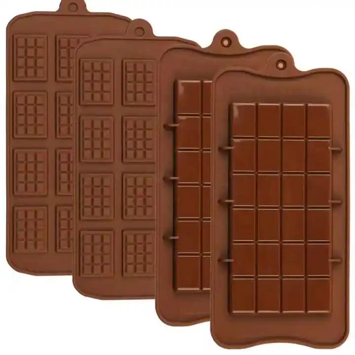 BPA Free Silicone 12 grids Chocolate Bar Molds Candy Baking Moulds DIY Baking Mould