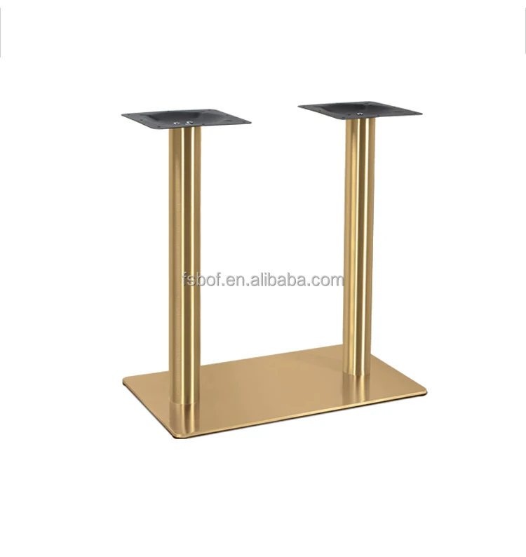 Stainless steel gold-plated table legs Western restaurant dining table feet simple dining table round base golden metal leg base