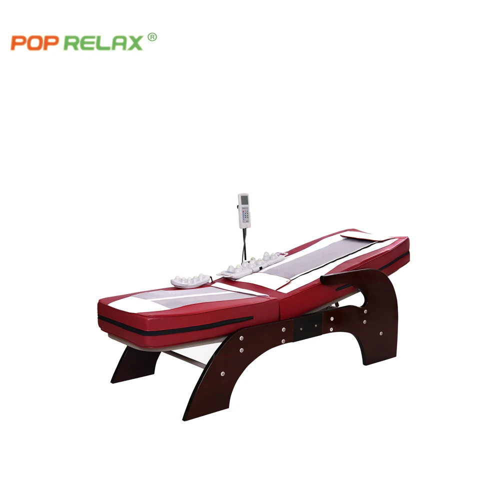 POP RELAX Spine care therapy jade stone roller massage bed full body lift-up-down massage table