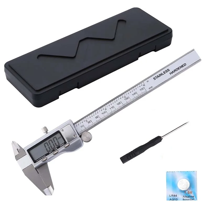 150mm 6 inch Stainless Steel hardened Electronic Digital Caliper Digital Vernier Caliper