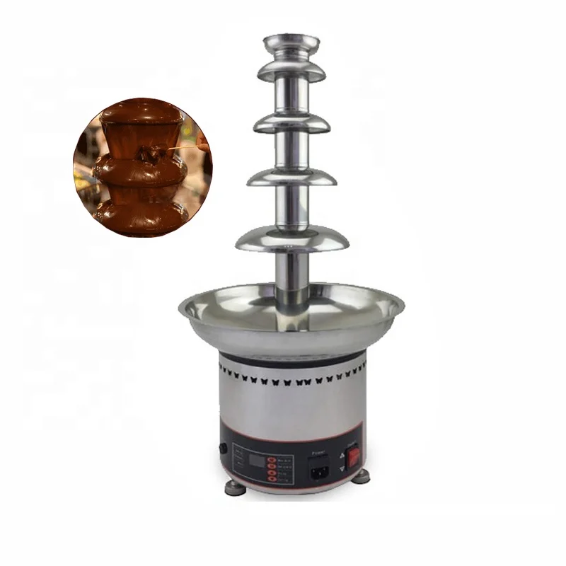 High Speed 304 Stainless Steel Professional Chocolate Fountain Waterfall Machine Melting Pot Tower Of Home