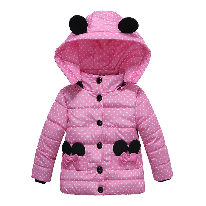 
Wholesale lovely hooded baby girls winter outerwear coats 