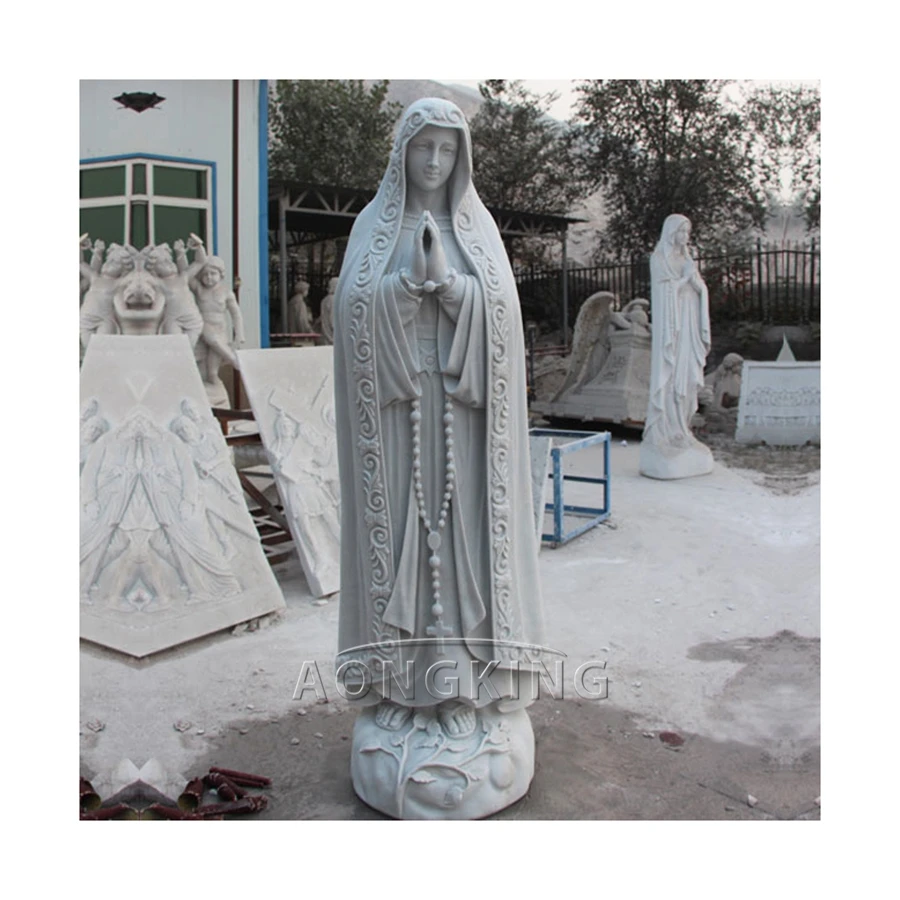 Outdoor Religious White Marble Holy Family Virgin Mary Child Jesus st joseph statue catholic