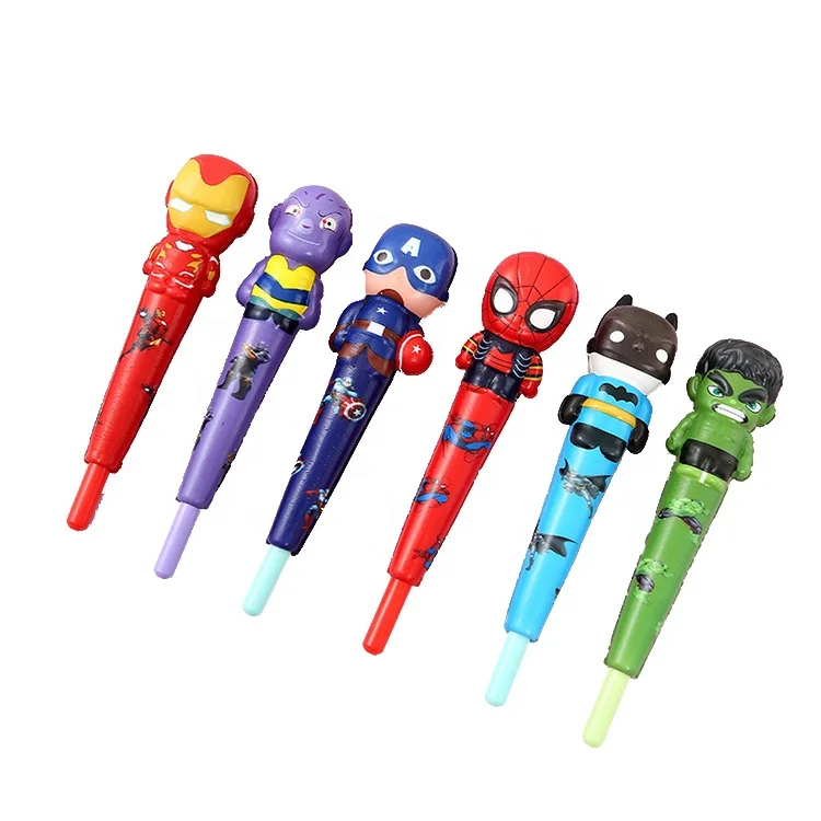 Рекламная акция, игрушки для снятия стресса, шариковая ручка с медленным восстановлением формы супергероя, милый орнамент, Подарочная игрушка-ручка
