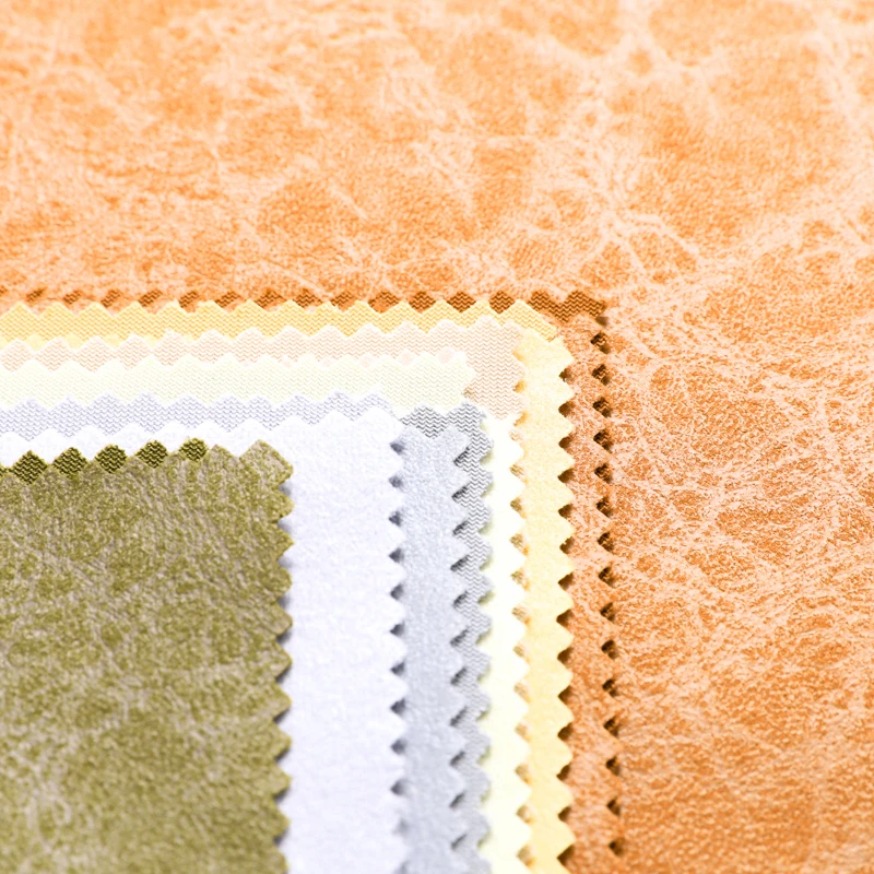 Hot popular Polyester knitted artificial suede fabric Leather fabric for cloth