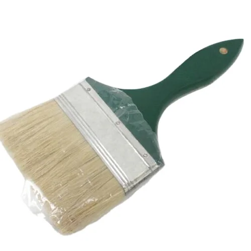 Yuanwei high quality wood handle paint brush bangladesh market hot sell 101 green handle paint brush