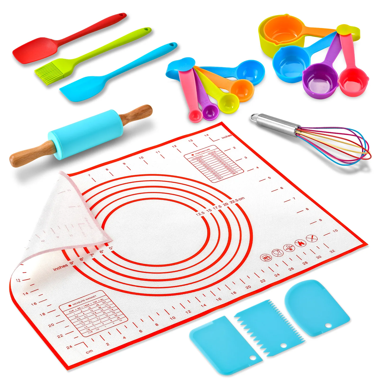 2024 Food Grade Safe Cookware Utensils Accessories Kids Baby Baking Cake Kit Tools Kits Real Cooking Set for