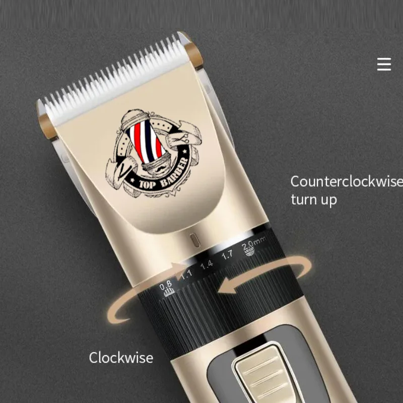 Shaver Grooming Shears Low Noise Rechargeable Cordless Electric Quiet Hair Clipped Machine Set for men trimmer head