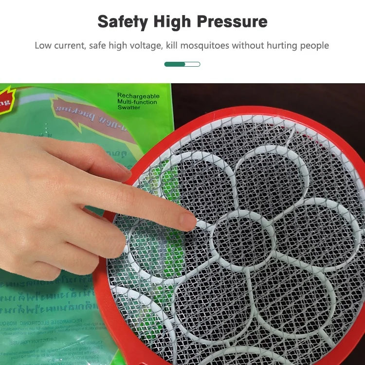 Indoor Pest Control 2 *AA Battery Bug Zapper Racket Electric Killing Mosquito Swatter